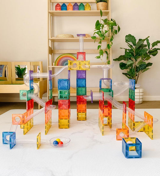 Connetix Magneetset - 92 Onderdelen - Ball Run - Connetix - OneSize - Magnetisch speelgoed