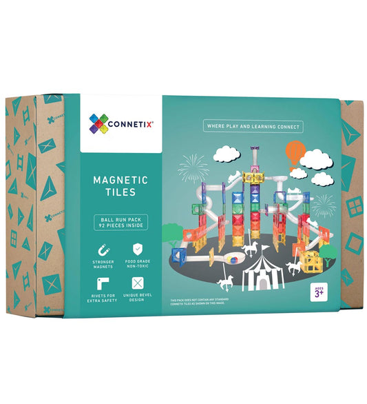 Connetix Magneetset - 92 Onderdelen - Ball Run - Connetix - OneSize - Magnetisch speelgoed