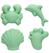 Scrunch Zandmallen - 4 st. - Silicone - 6,5-10,5 cm - Light Dust - Scrunch - OneSize - Zandspeelgoed