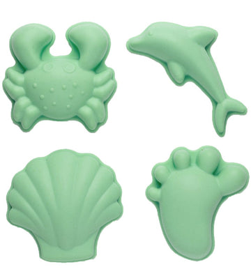 Scrunch Zandmallen - 4 st. - Silicone - 6,5-10,5 cm - Light Dust - Scrunch - OneSize - Zandspeelgoed