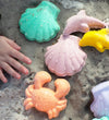 Scrunch Zandmallen - 4 st. - Silicone - 6,5-10,5 cm - Pastel Gee - Scrunch - OneSize - Zandspeelgoed