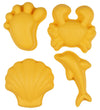 Scrunch Zandmallen - 4 st. - Silicone - 6,5-10,5 cm - Pastel Gee - Scrunch - OneSize - Zandspeelgoed