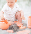 Scrunch Zandmallen - 4 st. - Silicone - 6,5-10,5 cm - Coral - Scrunch - OneSize - Zandspeelgoed