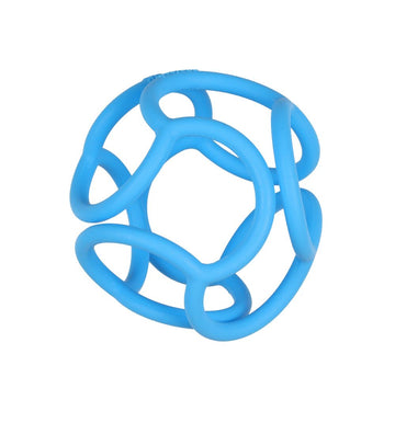 OgoBolli Bijtbal - Silicone - Blauw - Ogobolli - OneSize - Bijtringen