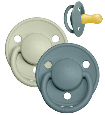 BIBS De Lux Fopspenen - Maat 2 - 2-pack - Rond - IJsland Sea/Sag - BIBS - 6-18 mnd - Fopspenen