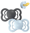 BIBS Couture Fopspenen - Maat 2 - 2-pack - Anatomisch - Iron/Bab - BIBS - 6-18 mnd - Fopspenen