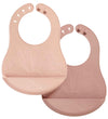 Cam Cam Slabbetjes - Silicone - 2-pack - Bloem - Rose Mix - Cam Cam - OneSize - Slabbetjes