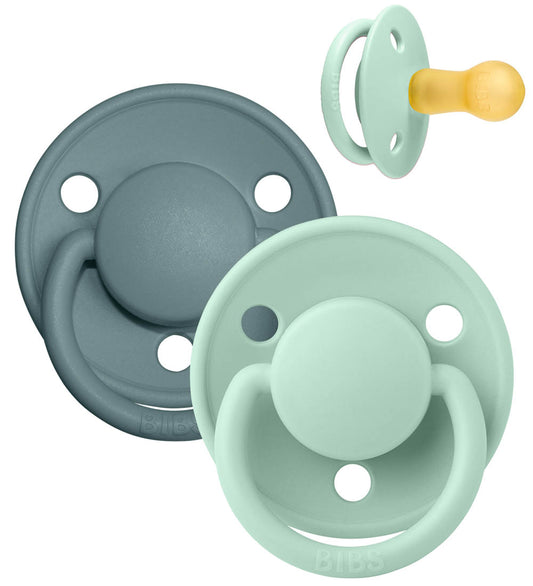 BIBS De Lux Fopspenen - Maat 2 - 2-pack - Rond - Nordic Mint/IJs - BIBS - 6-18 mnd - Fopspenen