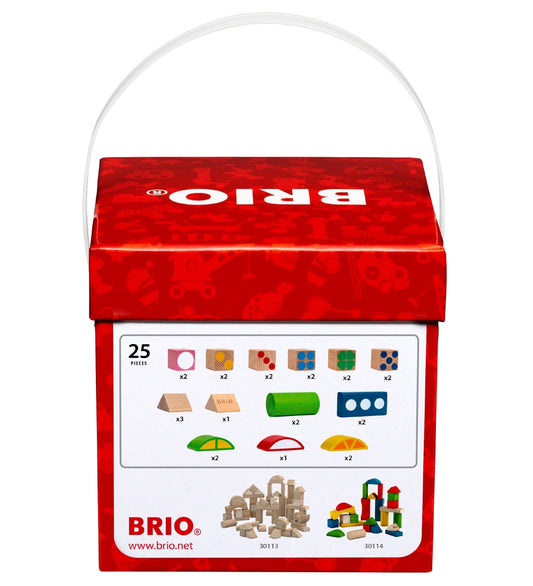 BRIO Bouwblokken m. Patroon - 25 Onderdelen - Multicolour 30112 - BRIO - OneSize - Blokken