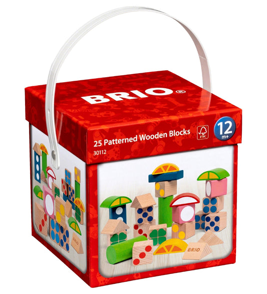 BRIO Bouwblokken m. Patroon - 25 Onderdelen - Multicolour 30112 - BRIO - OneSize - Blokken