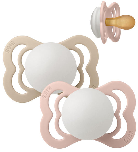 BIBS Supreme+ Fopspenen - Maat 1 - 2-pack - Symmetrisch - Blush/ - BIBS - OneSize - Fopspenen