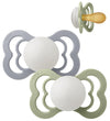 BIBS Supreme+ Gloeiende spenen - Maat 2 - 2-pack - Symmetrisch - - BIBS - OneSize - Fopspenen