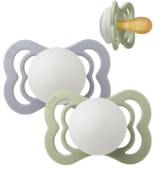 BIBS Supreme+ Gloeiende spenen - Maat 1 - 2-pack - Symmetrisch - - BIBS - OneSize - Fopspenen