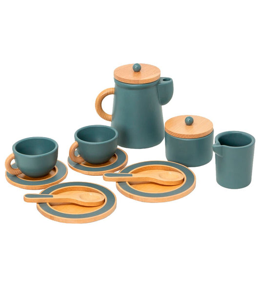 MaMaMeMo Koffieservies - Hout - Smaragd Green - MaMaMeMo - OneSize - Speelgoedeten