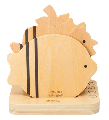 MaMaMeMo Snijplank Set - 5 Onderdelen - Hout - MaMaMeMo - OneSize - Speelgoedeten