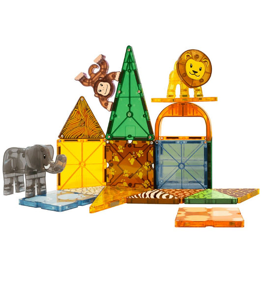 Magna-Tiles Magneetset - 25 Onderdelen - Safaridieren - Magna-Tiles - OneSize - Magnetisch speelgoed