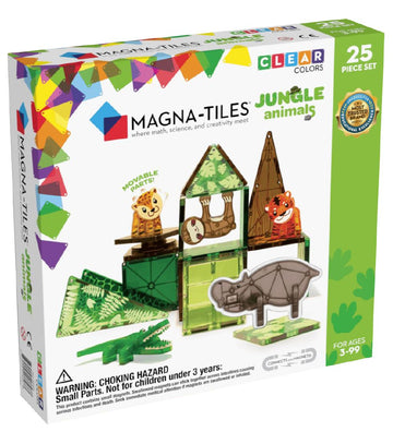 Magna-Tiles Magneetset - 25 Onderdelen - Jungledieren - Magna-Tiles - OneSize - Magnetisch speelgoed