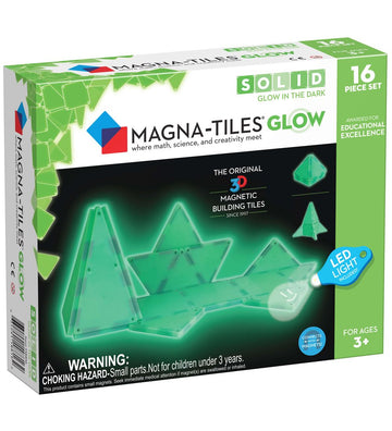 Magna-Tiles Magneetset - 16 Onderdelen - Glow - Magna-Tiles - OneSize - Magnetisch speelgoed