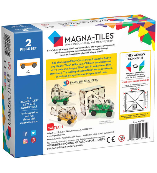 Magna-Tiles Magnet uitbreidingsset - 2 Onderdelen - Auto - Magna-Tiles - OneSize - Magnetisch speelgoed
