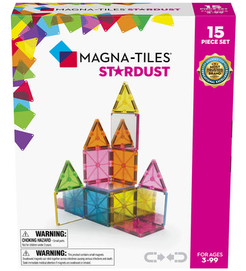 Magna-Tiles Magneetset - 15 Onderdelen - Stardust Glitter & Spie - Magna-Tiles - OneSize - Magnetisch speelgoed
