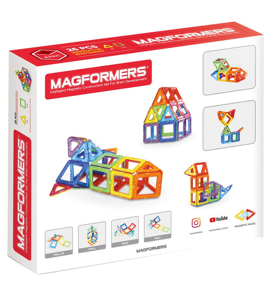Magformers Magneetset - 26 Onderdelen - Magformers - OneSize - Magnetisch speelgoed