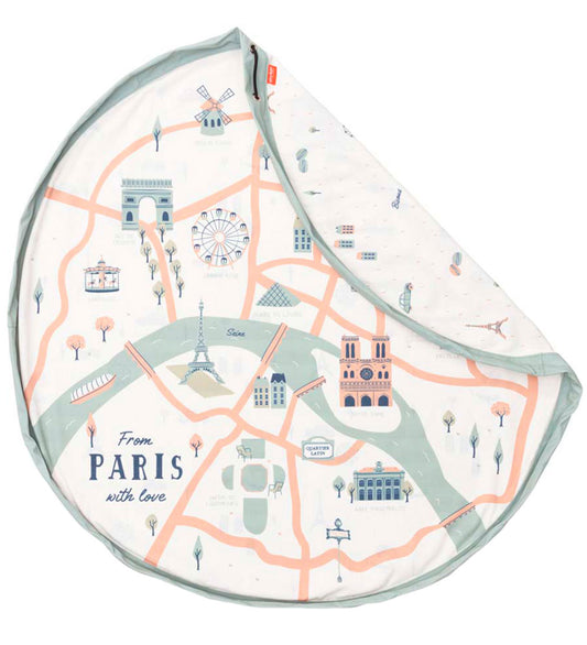 Play&Go Speelmat - Ø140 - Paris Kaart - Play&Go - OneSize - Speelmaten