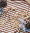 Play&Go Speelmat - Ø140 - Strepen Brown - Play&Go - OneSize - Speelmaten