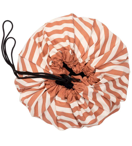 Play&Go Speelmat - Ø140 - Strepen Brown - Play&Go - OneSize - Speelmaten