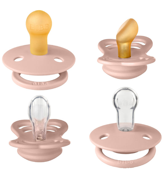 BIBS Fopspenen - Probeer-het-collectie - 4-pack - Maat 1 - Blush - BIBS - OneSize - Fopspenen