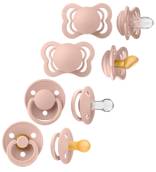 BIBS Fopspenen - Probeer-het-collectie - 4-pack - Maat 1 - Blush - BIBS - OneSize - Fopspenen