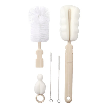 Borstelset Babyono Flessen en Bekers Beige