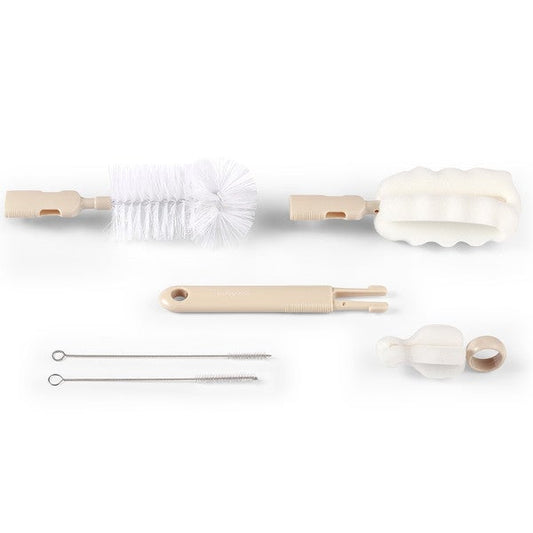 Borstelset Babyono Flessen en Bekers Beige