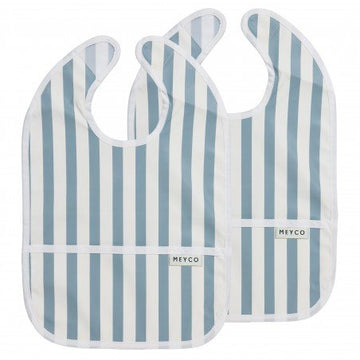 Slabber Meyco Met Opvangbakje Jeans Blue 2-pack