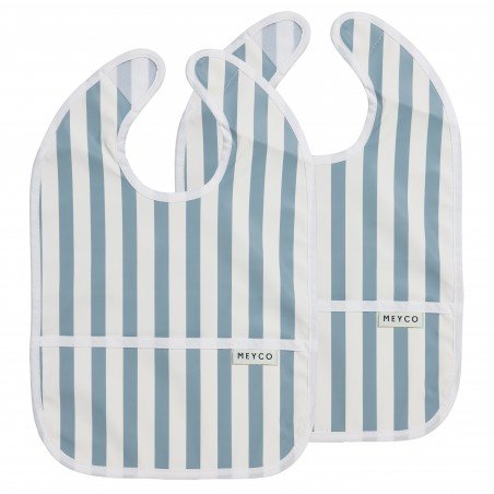 Slabber Meyco Met Opvangbakje Jeans Blue 2-pack