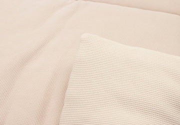 Boxkleed Jollein Little Waffle Warm Sand/Sand 75x95