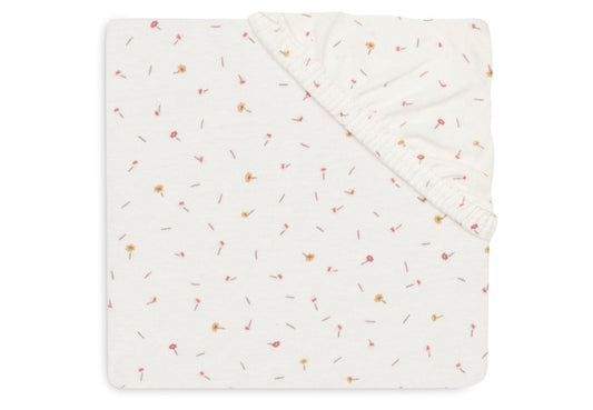 Hoeslaken Junior Jollein 70/75x140/150 Jersey Pretty Picnic Flower Drops