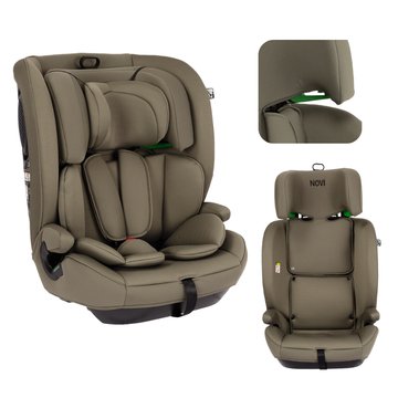 Autostoel Novi Jules V2 i-size Gordel Dark Taupe 76-150 cm