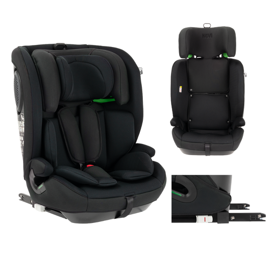 Autostoel Novi Jules V2 i-size Isofix All Black 76-150 cm