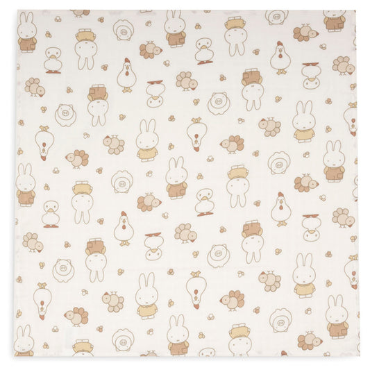 Multidoek Jollein Hydrofiel 70x70 Nijntje Family Farm 3-pack