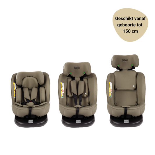 Autostoel Novi Julian Premium 360° i-Size Isofix Dark Taupe