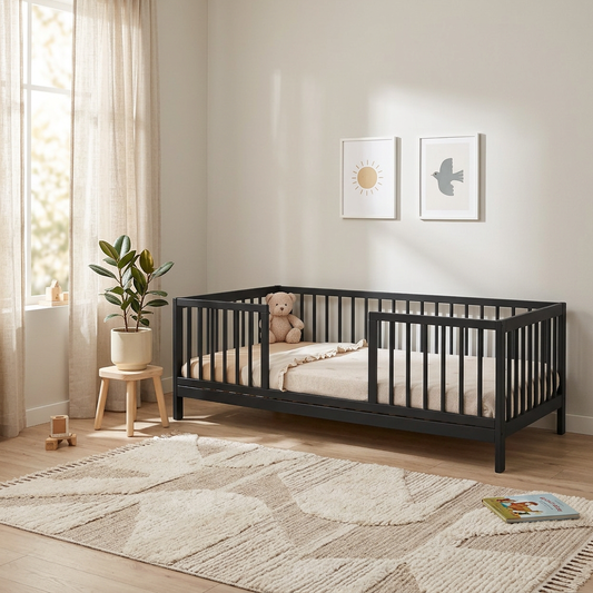 Peuterbed Colorfull Home Levi Pure Black 80x160
