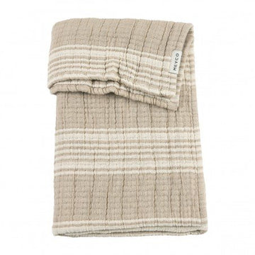 Deken Wieg Meyco Jacquard Hydrofiel Stripe Sand