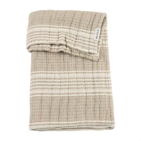 Deken Wieg Meyco Jacquard Hydrofiel Stripe Sand