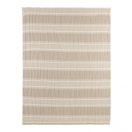 Deken Wieg Meyco Jacquard Hydrofiel Stripe Sand