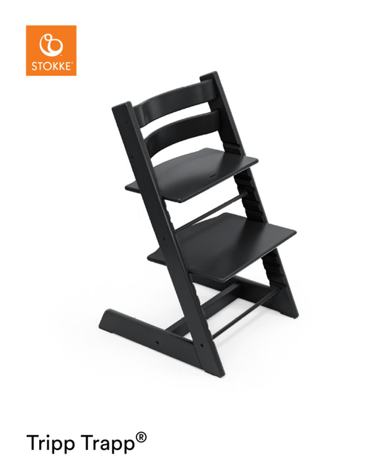 SET | Kinderstoel Stokke® Tripp Trapp® Black met Babyset & Stoelverkleiner